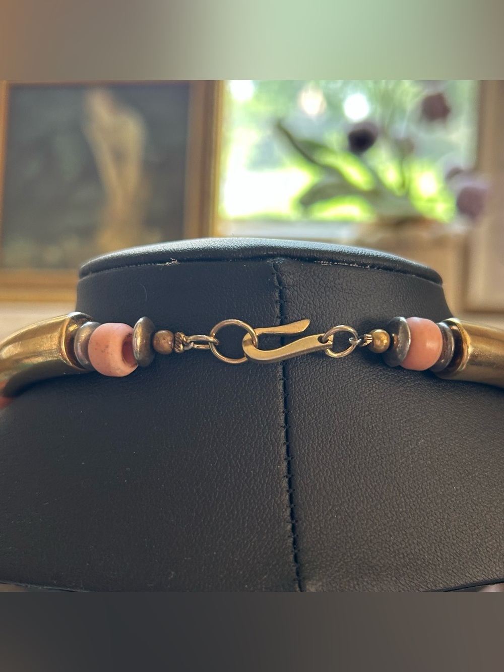 Napier Vintage 1980s Choker Necklace
Gold-tone Muted Peach Lucite Acrylic - Picture 9 of 10